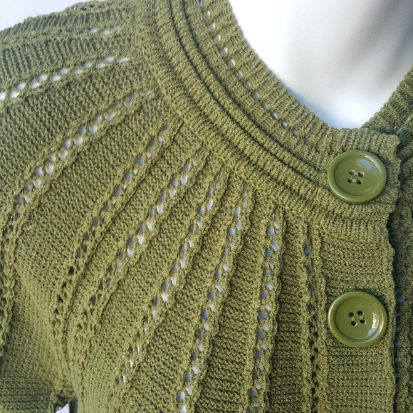 Charter Club Women's  Olive Cardigan Petite P/S - Picture 5 of 7